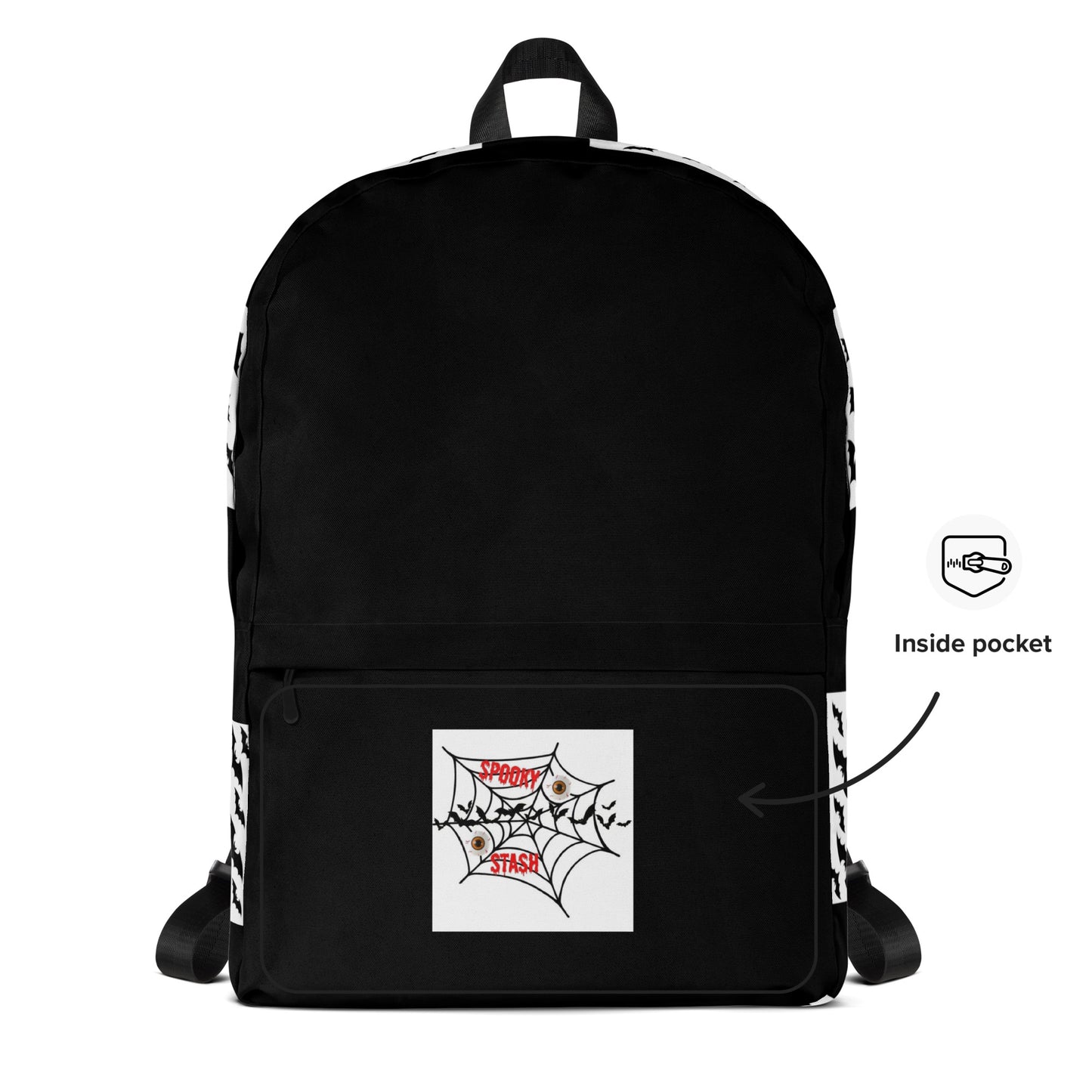 Spooky Stash Bats Backpack With Pocket