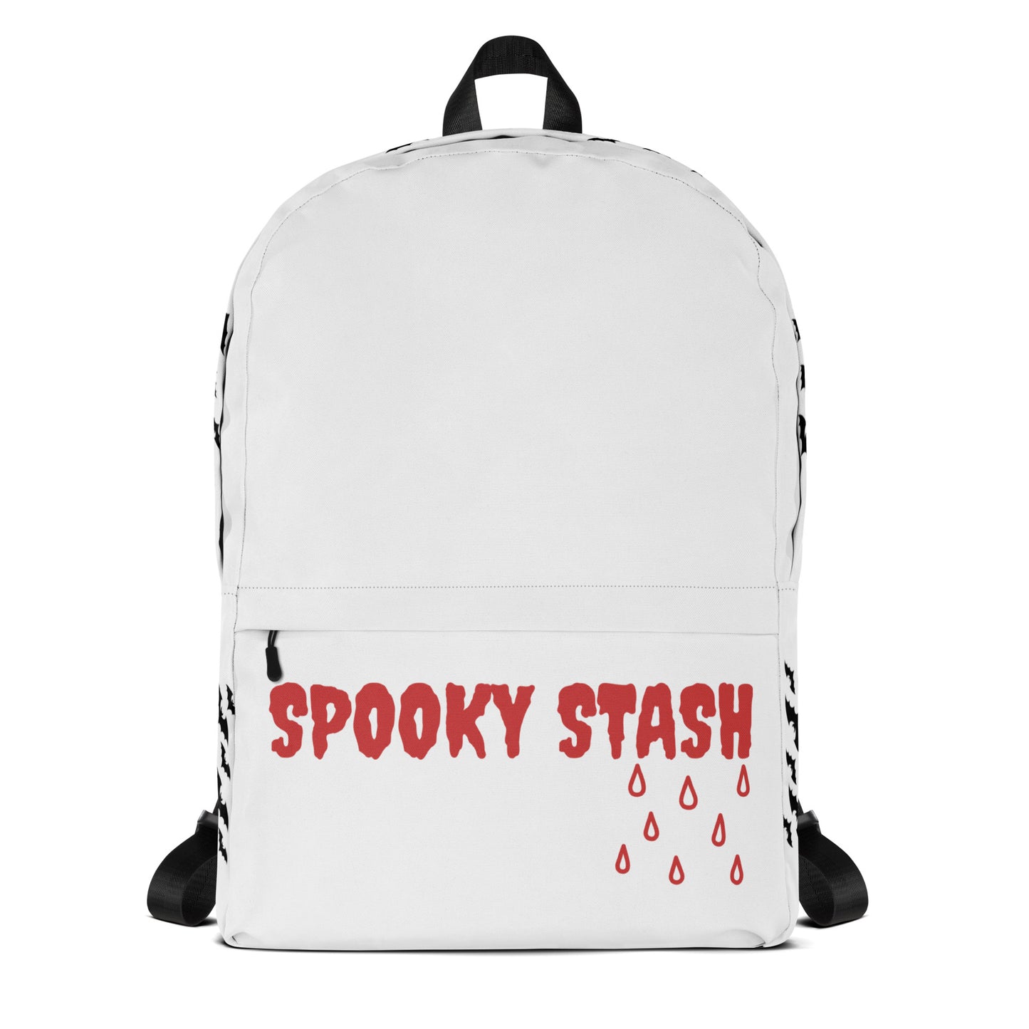 Spooky Stash White Backpack with Pocket