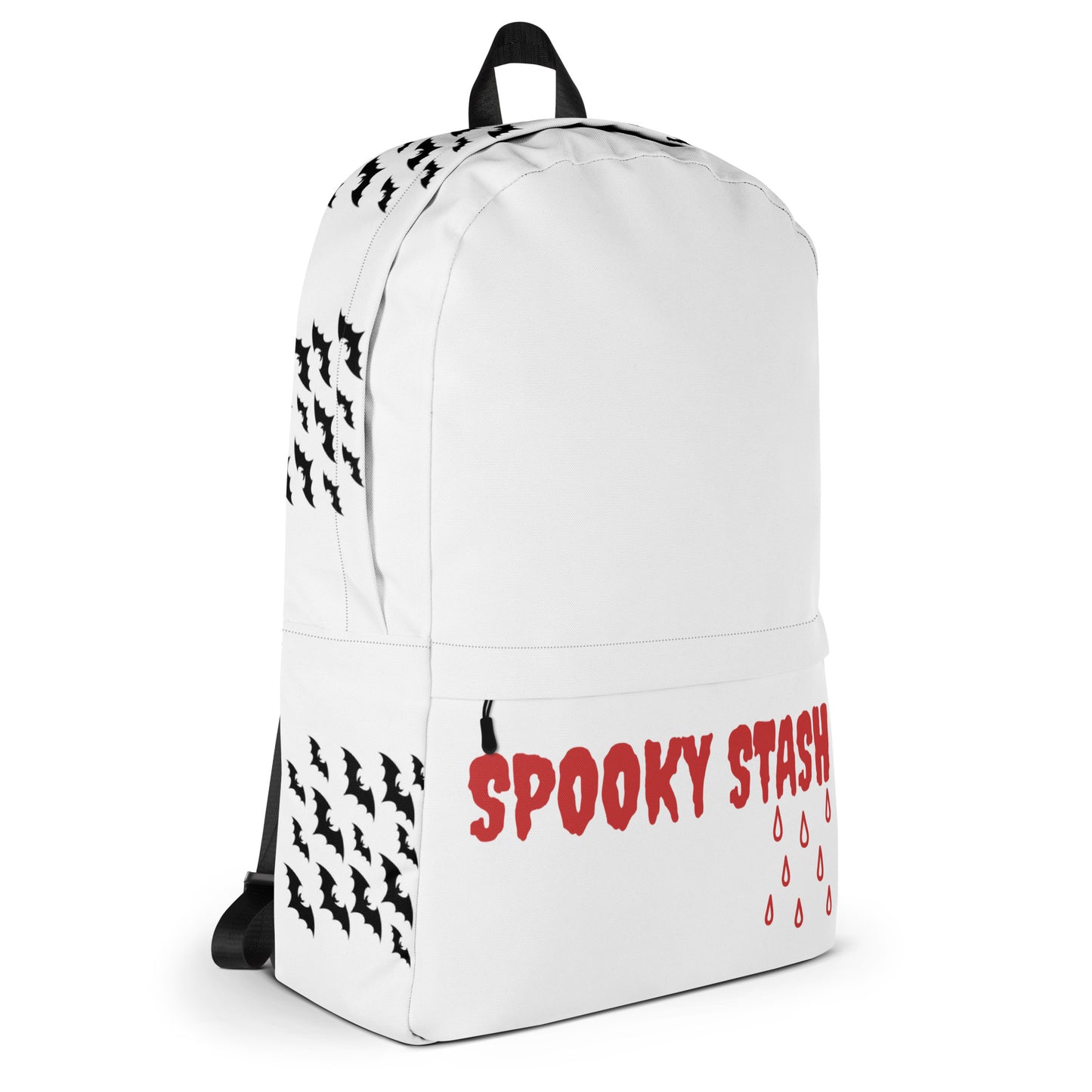 Spooky Stash White Backpack with Pocket