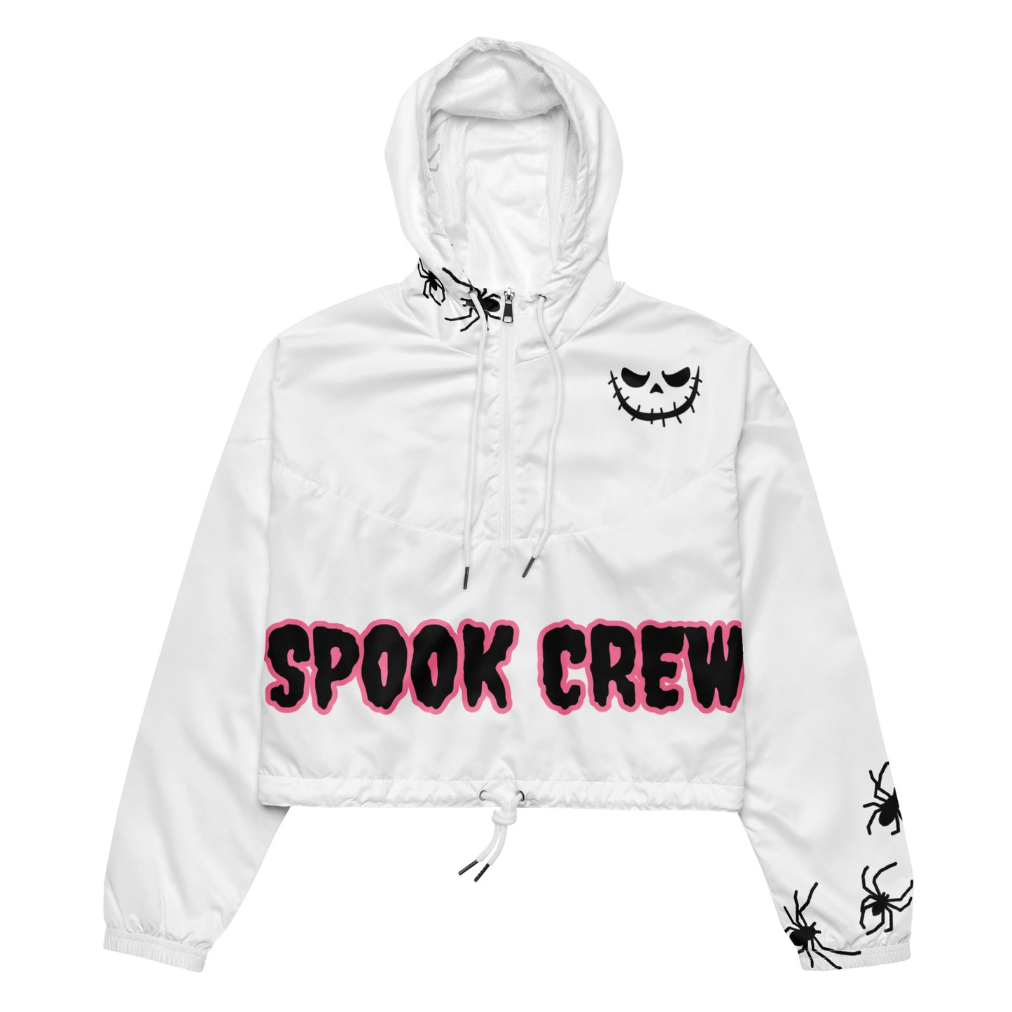 SPOOKY SPIDER Women’s cropped windbreaker (One Sleeve)